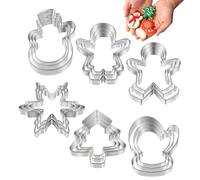 18 Pieces Christmas Cookie Cutter Set, Christmas Biscuits Cutters, Christmastree, Gingerbread Man, Snowflake, Santa Claus and More ShapesChristmasBiscuit/Pastry Cutter for Holiday Baking