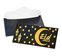 18 Pieces Eid Mubarak Money Envelopes, 7 x 3.1 Inch Cash Gift Card Holders Ramadan Pocket Envelope for Money for Kids, Eid Holiday Celebrations Decorations