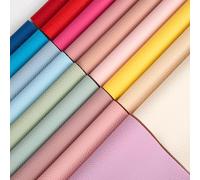 18 Pieces Faux Leather Sheets, 8×12 inches Pastel Soft Leather Fabric Colourful Sheets Suitable for Making Bows, Leather Earrings, Hair Accessories DIY Projects
