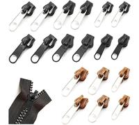 18 Pieces fix a Zipper Zip Fixer Fix Zip Puller 3 Sizes Zip Fastener Repair Replacement Fix Zip Puller Universal Instant Fix Zipper Repair fix Zipper Kit for Jacket Coat Pants Suitcase