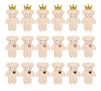 18 Pieces Mini Bear Toy 4.7 Inch Stuffed Jointed Bear Soft Tiny Doll for DIY Keychain Birthday Wedding Xmas Decorations Party Favor(Mixed Style)