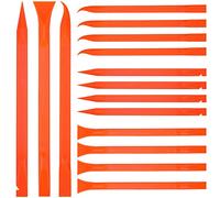 18 Pieces Non-Scratch Plastic Scraper Tool Carbon Fiber Plastic Scraper Multi-Purpose Scraper Pen-Shaped Scraper Cleaning Scraper Tool for Cleaning Small and Narrow Space (Orange)