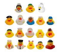 18 Pieces of Little Yellow Duck Toys, Mini Rubber Ducks, Car Decoration Rubber Ducks, Bath Floating Ducks, Cute Bath Duck Toys