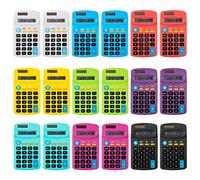 18 Pieces Pocket Calculator Bulk, Small Basic 4 Function Calculators, Mini 8 Digit Display Hand held Calculator, Scientific Calculators for Home, Office, School (9 Colors)