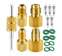 18 Pieces R410 R22 Air Conditioning Repair Conversion Tool Set Professional HVAC System Adapter Maintenance Kit With Metal Plastic Components