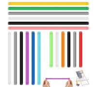 18 Pieces Silicone Rubber Bands, 30cm, 20cm, 14cm Coloured Elastic Bands, Strong Elastic Band, Large Rubber Wrapping Band for Beach Chair, Books, Office Supplies