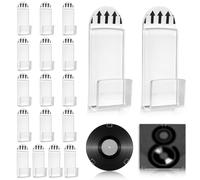 18 Pieces Vinyl Wall Holder | Invisible Stand for LP and CD Discs | Clear Acrylic Display Shelf | Minimalist Design for Music Decor and Collectibles