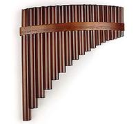 18-Pipe Bamboo Pan Flute, Key F Left Bass Long Pipes Panpipes, Handmade Musical Instruments, Ethnic Musical Instruments Chinese Traditional Musical Instrument Bamboo Pan Flute Right