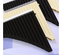 18-Pipe Pan Flute in C Key, ABS Resin Wind Instrument for Folk Music, Tuned for Accurate Pitch, Compatible with Beginner and Professi(WHITE)