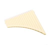 18 Pipe Pan Flute in C Key ABS Resin Woodwind Instrument for Musicians and Beginners (White)