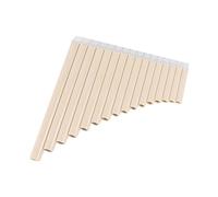 18 Pipe Pan Flutes Educational Resin Playset Pearlescent Multifunction Panpipes Key Wooden Toys