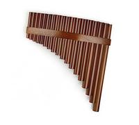 18 Pipes Bamboo Made Pan Flute Brown F Key Pan Pipes Traditional Wind Musical Instrument Beginners Pan Flute (Color : Left)