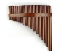 18 Pipes Bamboo Made Pan Flute Brown Pan Flute F Key Pan Pipes Windwood Traditional Musical Instrument (Color : Left)