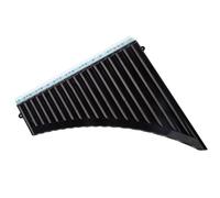 18 Pipes Pan Flute Key of C Wind Instrument with Carrying Bag Strictly Tested and Tuned Made of ABS Material Musical Children Students (Black)