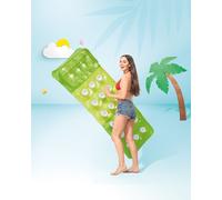 18 Pocket Fashion Inflatable Floating Bed Lilo Swimming Pool Mats#58890