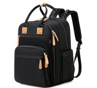 18 Pockets Diaper Bag Backpack with Waterproof Pockets and Stroller Buckle, Convertible Tote Bag (XL Black, Extra-large)