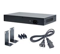 18-Port Gigabit PoE Switch with 16 Port PoE, 16-Port Unmanaged 10/100mbps Network PoE Switch with 2 Uplink Ports