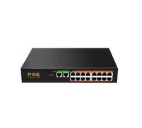 18-port POE network switch 16-port 100M POE+2 port 1000M uplink 52V 190W 3.85A VLAN 250m distance from POE (Color : TXE046)