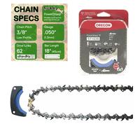18" PowerSharp Chainsaw Chain Stone for Oregon CS300, CS1500, Qualcast YT4353-02