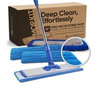 18" Professional Microfiber Mop | Stainless Steel Handle | Premium Mop Pads