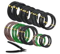 18 Roll Aluminum Bonsai Wire Kit with Cutter Training Wire in 6 Sizes 1/1.5/2.0/2.5/3.0/3.5mm 460 Feet Total with for Training Thin or Thick Branches for Beginners & Professionals DIY Tools