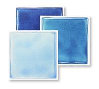 18 Self Adhesive Tiles: Blue Mix - 4" x 4", Thick, Self Adhesive Stick on Wall Tile, Stickers, transfers, Decals. Over Any Size of Smooth Tiles or onto Any Smooth Wall Surface
