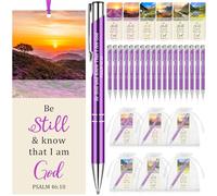 18 Sets Be Still and Know That I Am God Bookmark with Ballpoint Pen-Psalm 46: 10 Bookmarks, Christian Ballpoint, Verse Bookmark Inspirational Religious Gifts for Church Sunday School Party Supplies