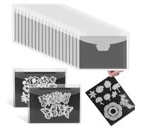 18 sets Magnetic Sheet Rubber Magnetic Sheets Self Adhesive Die Cutting Storage Magnetic Paper Thickness 0.5 mm Die Storage Folder Cutting Moulds For Template Card Making Silhouettes Badges etc