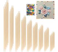 18 Sets Needlepoint Stretcher Bar Set, 9 Sizes Stretcher Bars for Needlework Art Supplies Wooden Canvas Stretcher Bar Set with 100 Pins Regular Stretcher Bars for Needlepoint Frame Set
