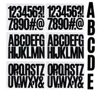 18 Sheets Alphabet Number Stickers, 3 Inch Self Adhesive Vinyl Letters Stickers Waterproof Capital Uppercase Stick on Letters Decals for Crafts Mailbox Car Home Decoration(Black)