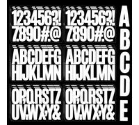 18 Sheets Alphabet Number Stickers, 3 Inch Self Adhesive Vinyl Letters Stickers Waterproof Capital Uppercase Stick on Letters Decals for Crafts Mailbox Car Home Decoration(White)