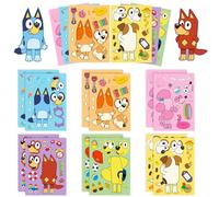 18 Sheets Dog DIY Make a Face Stickers Kids Cartoon Stickers Make Your Own Stickers Art Crafts for Kids Birthday Party Supplies Gifts Toddler Party Games for Toddlers Boys Girls