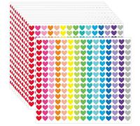 18 Sheets Heart Stickers, Rainbow Stickers, Scrapbook Sticker Love, Cute Reward Stickers, Self Adhesive Sticker for Scrapbook Gifts Packaging Valentine, Party Favours, Scrapbooking