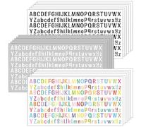 18 Sheets Letter Stickers Vinyl Self Adhesive Alphabet Black,White and Colourful Stick On Letters for Scrapbooking, Water Bottle, DIY