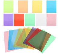 18 Sheets Multi Cellophane Paper for Classroom Crafts | PVC Craft Sheets, Vibrant Assortment for Scrapbook Pages, Boy Girl Art Projects, DIY Use