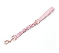 18" Short Dog Leash Comfortable Soft Nylon Bungee Resistance Elastic Short Leash for Large and Medium Dogs (Pink, 18"-24")
