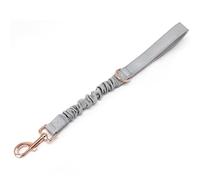 18" Short Dog Leash Comfortable Soft Nylon Bungee Resistance Elastic Short Leash for Large and Medium Dogs (Grey, 18"-24")