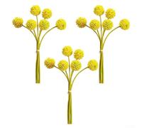 18-Stem Artificial Dandelion Arrangement with Soft Stems for Home Decor Wedding Tablescape Garden Patio and Interior Styling (Yellow)