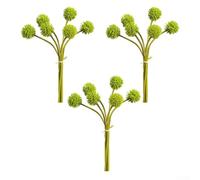 18-Stem Artificial Dandelion Arrangement with Soft Stems for Home Decor Wedding Tablescape Garden Patio and Interior Styling (Green)