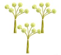 18-Stem Artificial Dandelion Arrangement with Soft Stems for Home Decor Wedding Tablescape Garden Patio and Interior Styling (Beige)