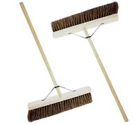 18” Stiff Broom Outdoor Heavy Duty with Wooden Handle