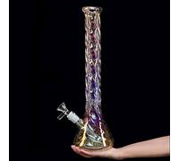 18" Straight Glass Bong Water Pipe with 14.5mm Downstem Percolator 5mm Thick Big Glass Bong