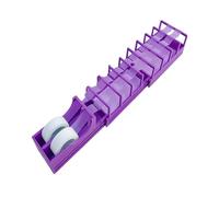 18 Strip Tape Dispenser, for Halloween/Christmas for Gift Wrapping Well Designed Blade-Free Compact Durable Expands & Retracts Tape Cutter (Purple)