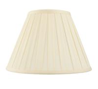 18" Tapered Drum Lamp Shade Cream Box Pleated Fabric Cover Classic & Elegant