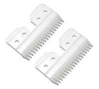 18 Teeth Ceramic Blade Compatible with Oster Fast Feed Clippers Replacement Blades for A5 Grooming Cutter Series, fit for Wahl KM Series, fit for Andis Blade Parts (3FC, 4FC, 5FC, 7FC, #9, #10), White