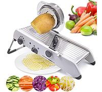 18 Types Adjustable Mandoline Slicer Stainless Steel Manual Cutter Vegetable Grater Julienne Slicer Fruit Waffle Kitchen Potato Cutter White