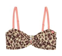 (18 UK, Beige/Brown) Regatta Womens/Ladies Aceana III Leopard Print Bikini Top