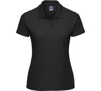 (18 UK, Black) Russell Womens/Ladies Classic Plain Polycotton Polo Shirt