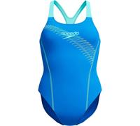 (18 UK, Blue/Green) Speedo Womens/Ladies Medley Medalist Graphic Print One Piece Swimsuit