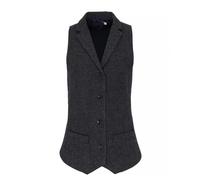 Premier Women's Herringbone Waistcoat in Charcoal | Size: 18 Premier Charcoal 18